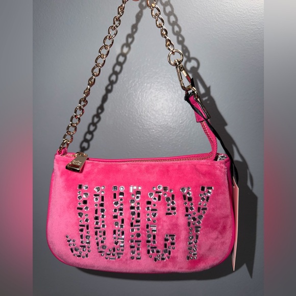 Juicy Couture Handbags - Juicy Couture Pink Jeweled Shoulder Bag
